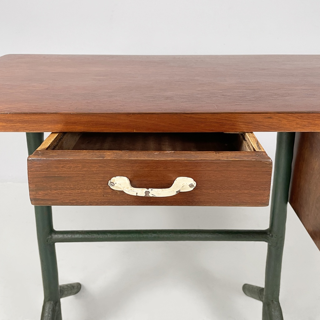 Scrivania in legno e metallo, 1960 ca.