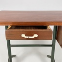 Scrivania in legno e metallo, 1960 ca.