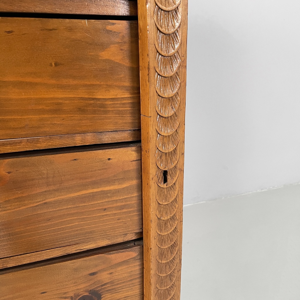 Cassettiera con leggio in legno, 1800 ca.