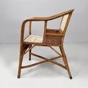 Poltrone in rattan e paglia, 1960 ca.