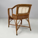 Poltrone in rattan e paglia, 1960 ca.