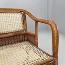 Poltrone in rattan e paglia, 1960 ca.