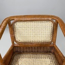 Poltrone in rattan e paglia, 1960 ca.