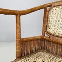 Poltrone in rattan e paglia, 1960 ca.