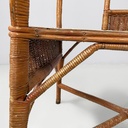 Poltrone in rattan e paglia, 1960 ca.