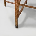 Poltrone in rattan e paglia, 1960 ca.