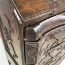 Cassettiera in legno con decorazioni, 1700 ca. 