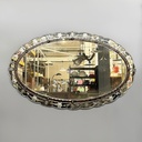 Specchio da parete con acidature, 1900 ca.