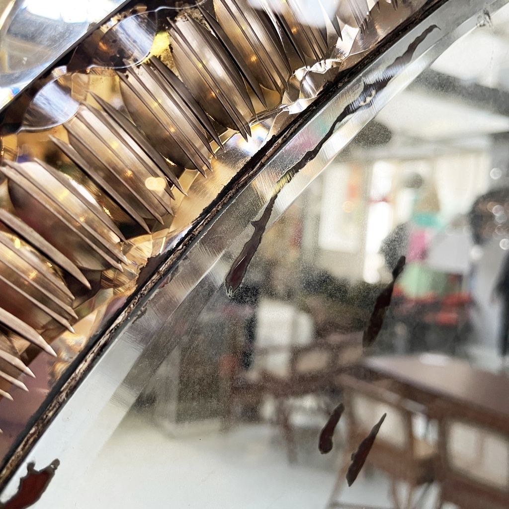 Specchio da parete con acidature, 1900 ca.