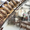 Specchio da parete con acidature, 1900 ca.