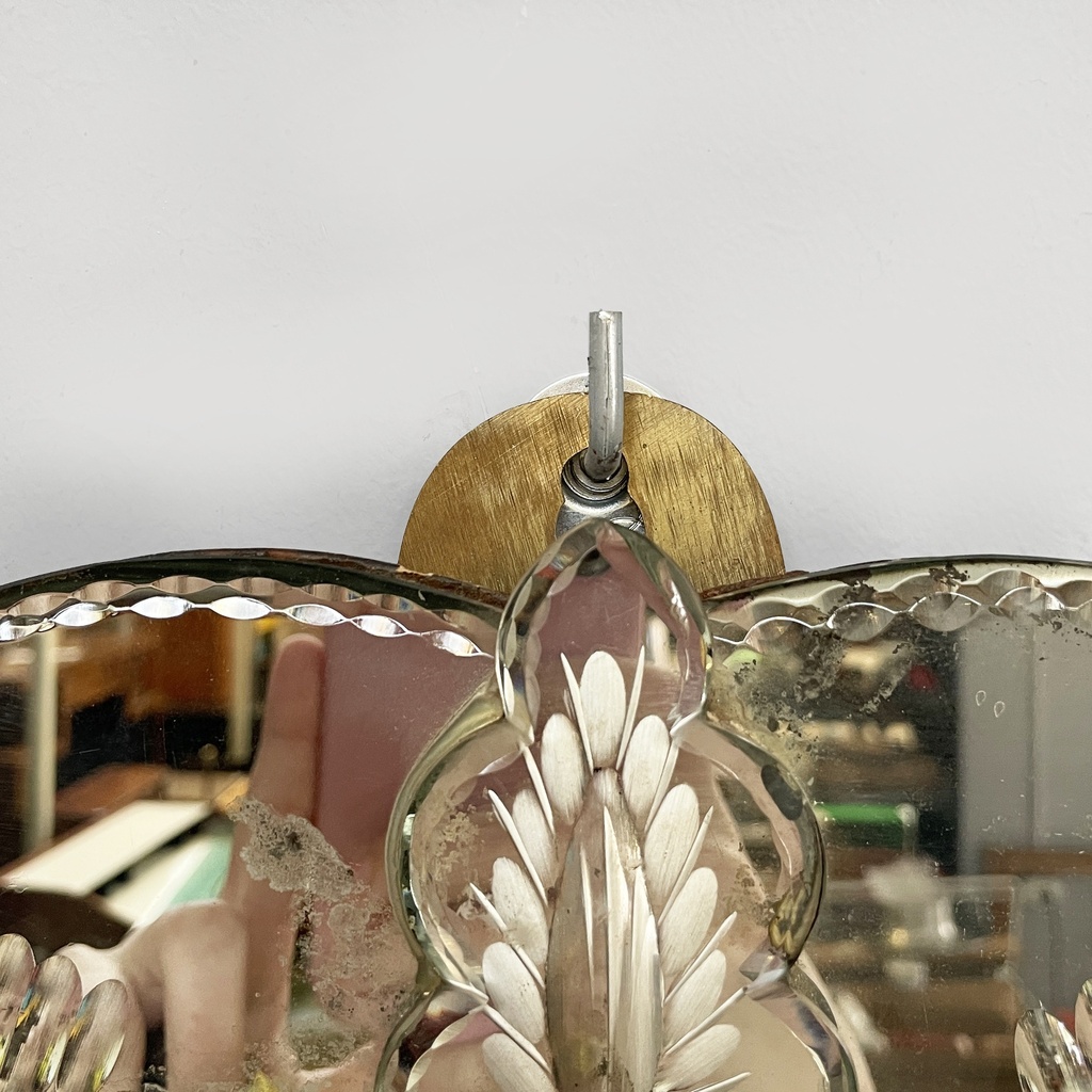 Specchio da parete con acidature, 1900 ca.