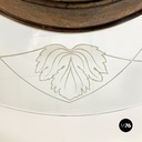 Lampadario con decorazione in vetro e rame, 1940 ca.