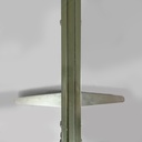 Tavolo da caffè in vetro e alluminio, 1970 ca.