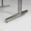 Tavolo da caffè in vetro e alluminio, 1970 ca.