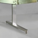 Tavolo da caffè in vetro e alluminio, 1970 ca.