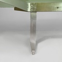 Tavolo da caffè in vetro e alluminio, 1970 ca.