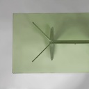 Tavolo da caffè in vetro e alluminio, 1970 ca.