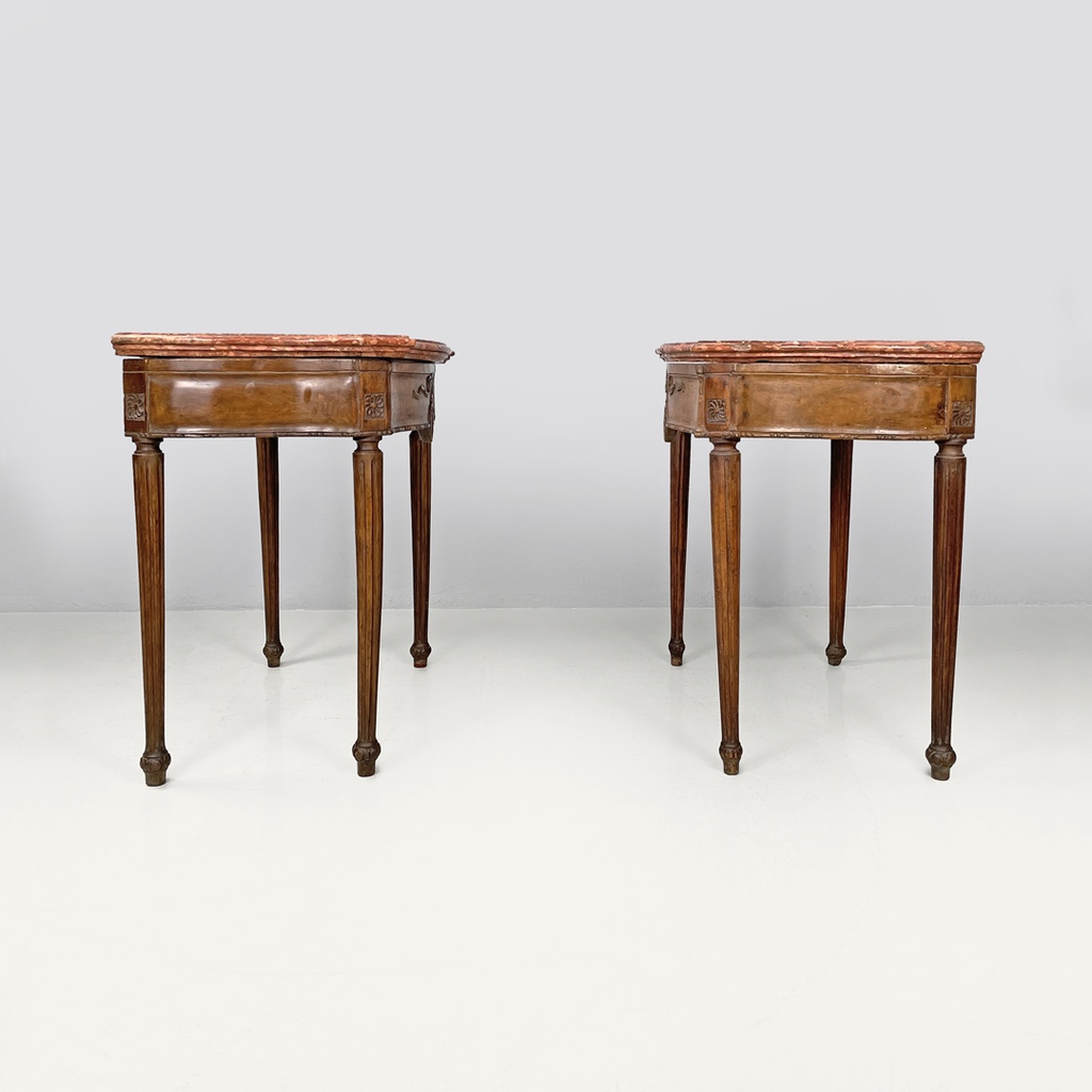 Consolle in marmo e legno, 1600 ca.