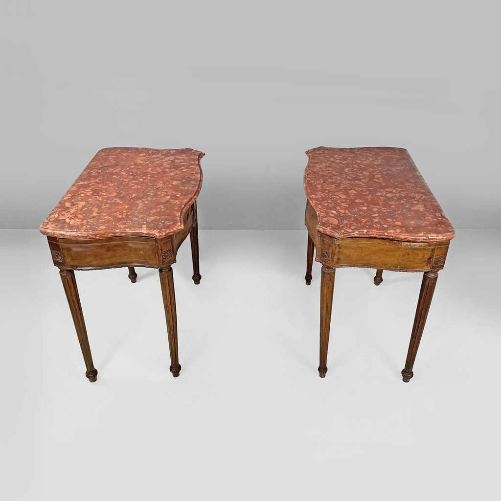 Consolle in marmo e legno, 1600 ca.