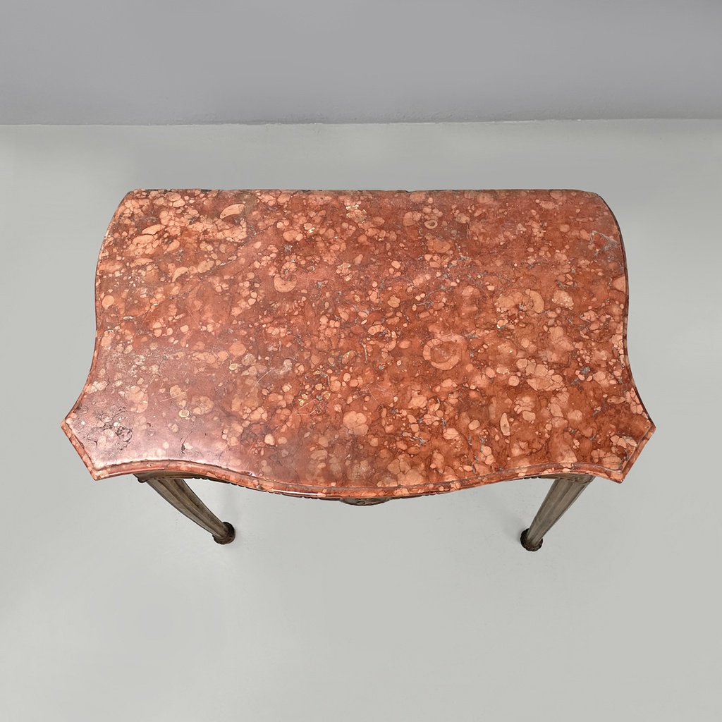 Consolle in marmo e legno, 1600 ca.