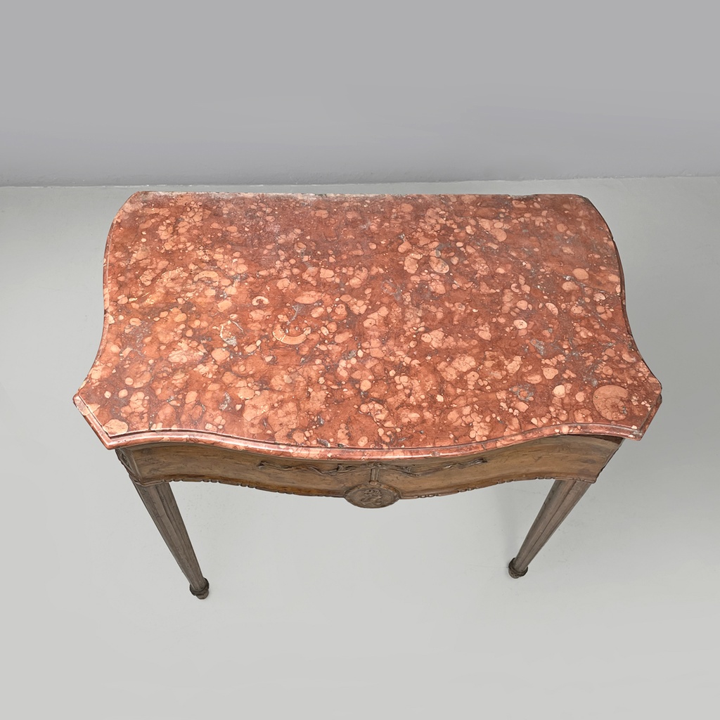 Consolle in marmo e legno, 1600 ca.