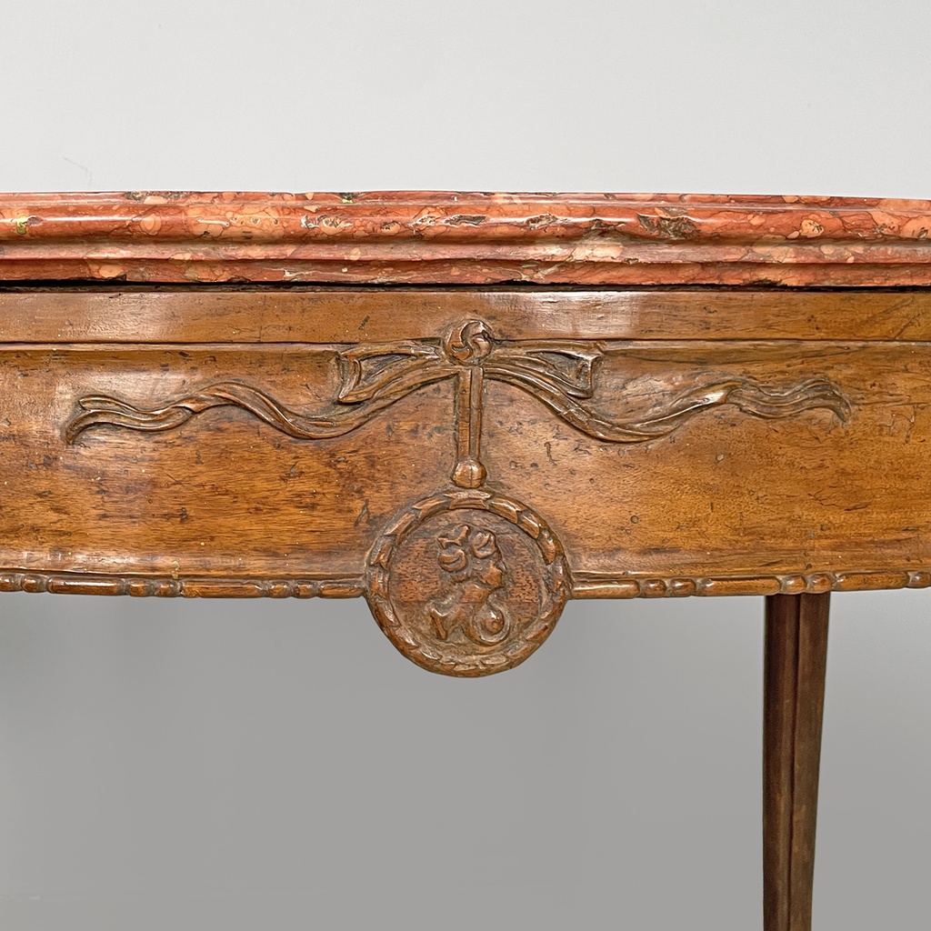 Consolle in marmo e legno, 1600 ca.