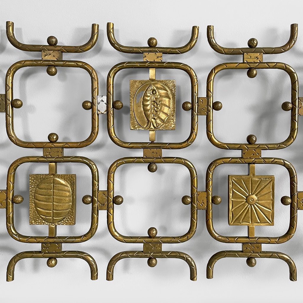 Testiera del letto di Osvaldo Borsani e Arnaldo Pomodoro per Atelier Borsani Varedo, 1950 ca.