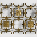 Testiera del letto di Osvaldo Borsani e Arnaldo Pomodoro per Atelier Borsani Varedo, 1950 ca.