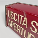 Red plastic and white writing cinema or theater sign, 1960s