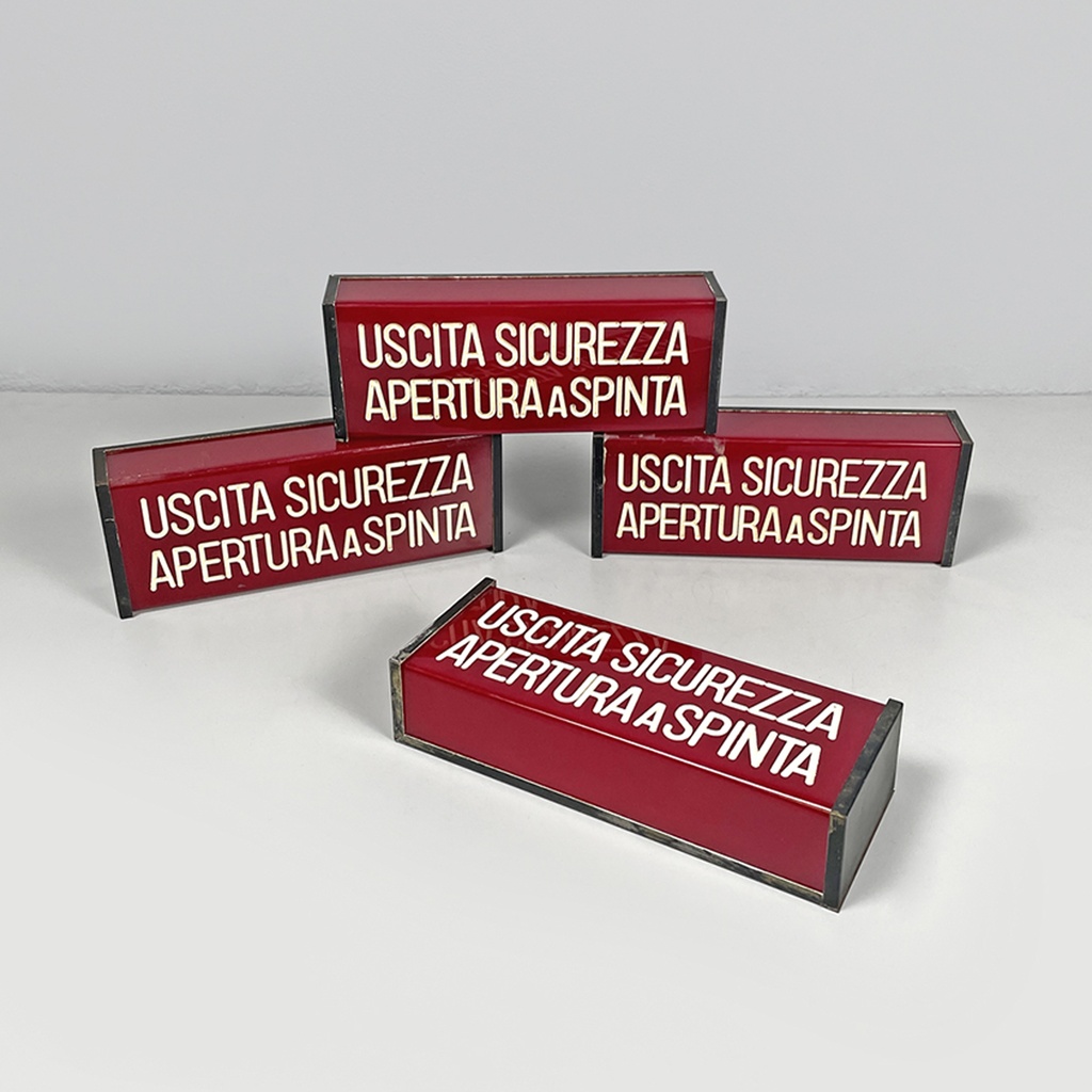 Red plastic and white writing cinema or theater sign, 1960s