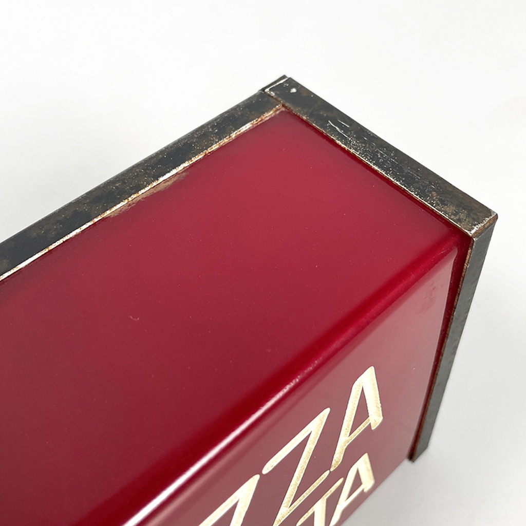 Red plastic and white writing cinema or theater sign, 1960s