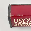 Red plastic and white writing cinema or theater sign, 1960s