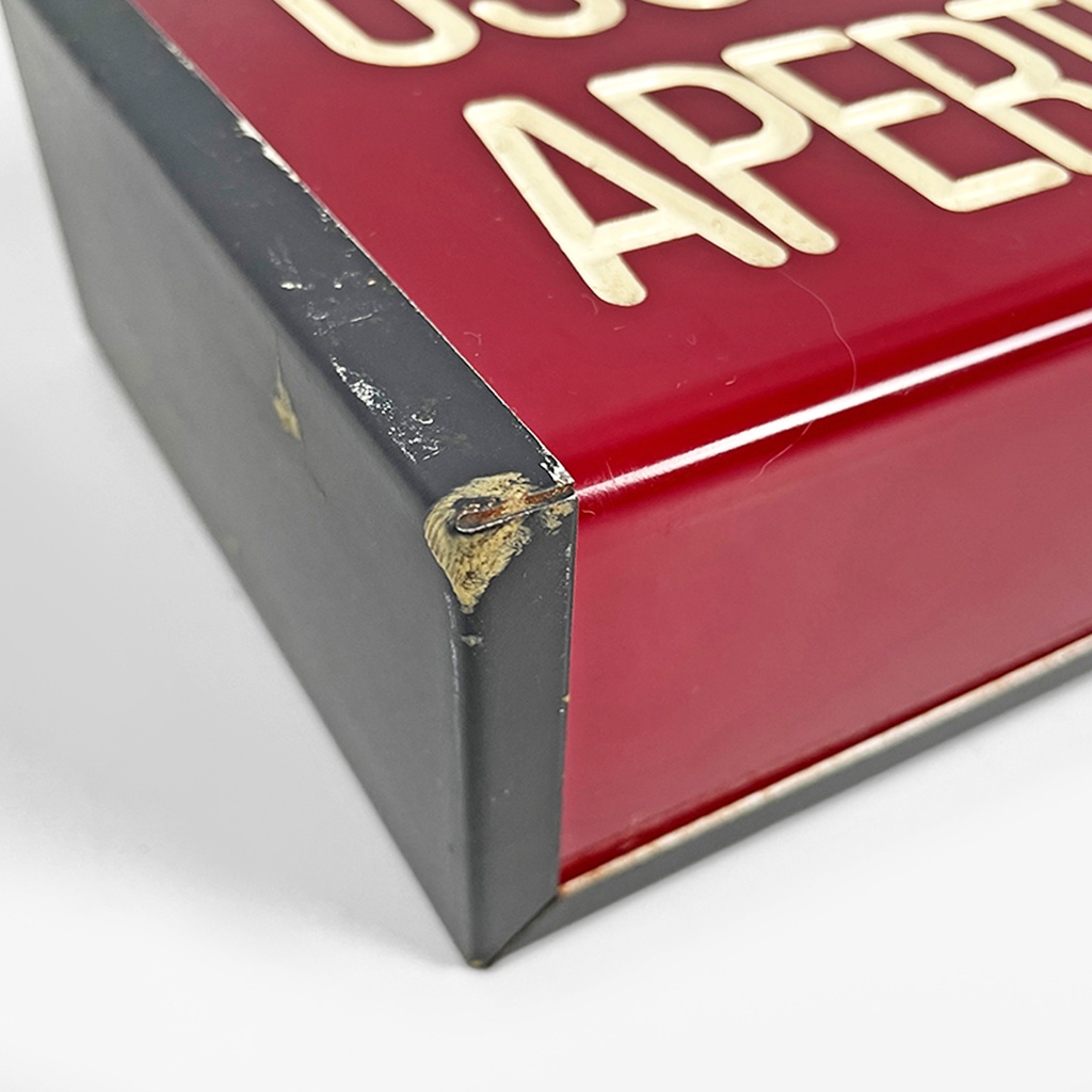 Red plastic and white writing cinema or theater sign, 1960s