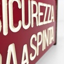 Red plastic and white writing cinema or theater sign, 1960s