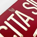 Red plastic and white writing cinema or theater sign, 1960s