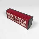 Red plastic and white writing cinema or theater sign, 1960s