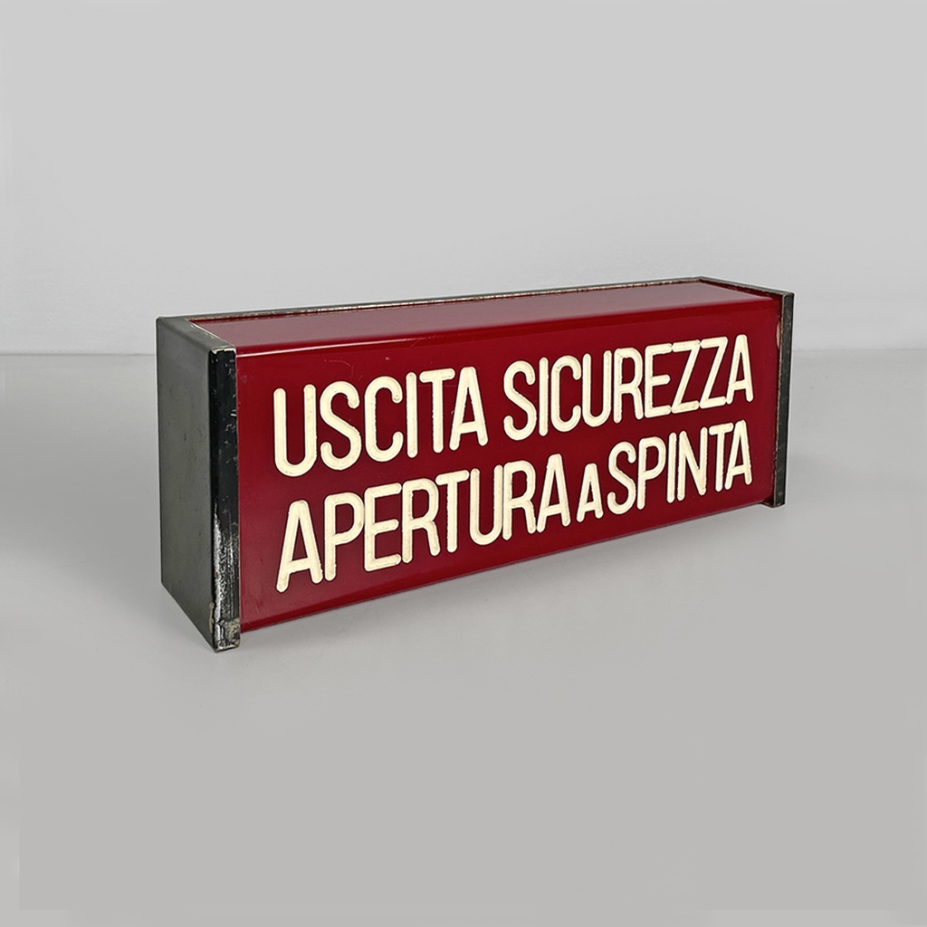 Red plastic and white writing cinema or theater sign, 1960s