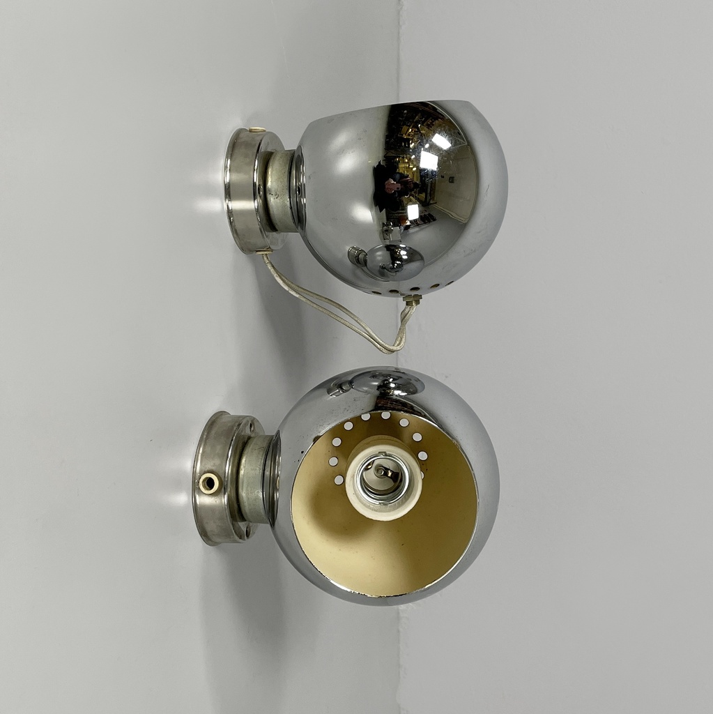 Applique orientabili in acciaio, 1970 ca.