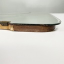 Specchio da parete con dettagli in ottone, 1940 ca.