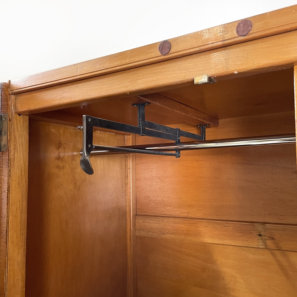 Armadio con specchio in legno, 1950 ca.