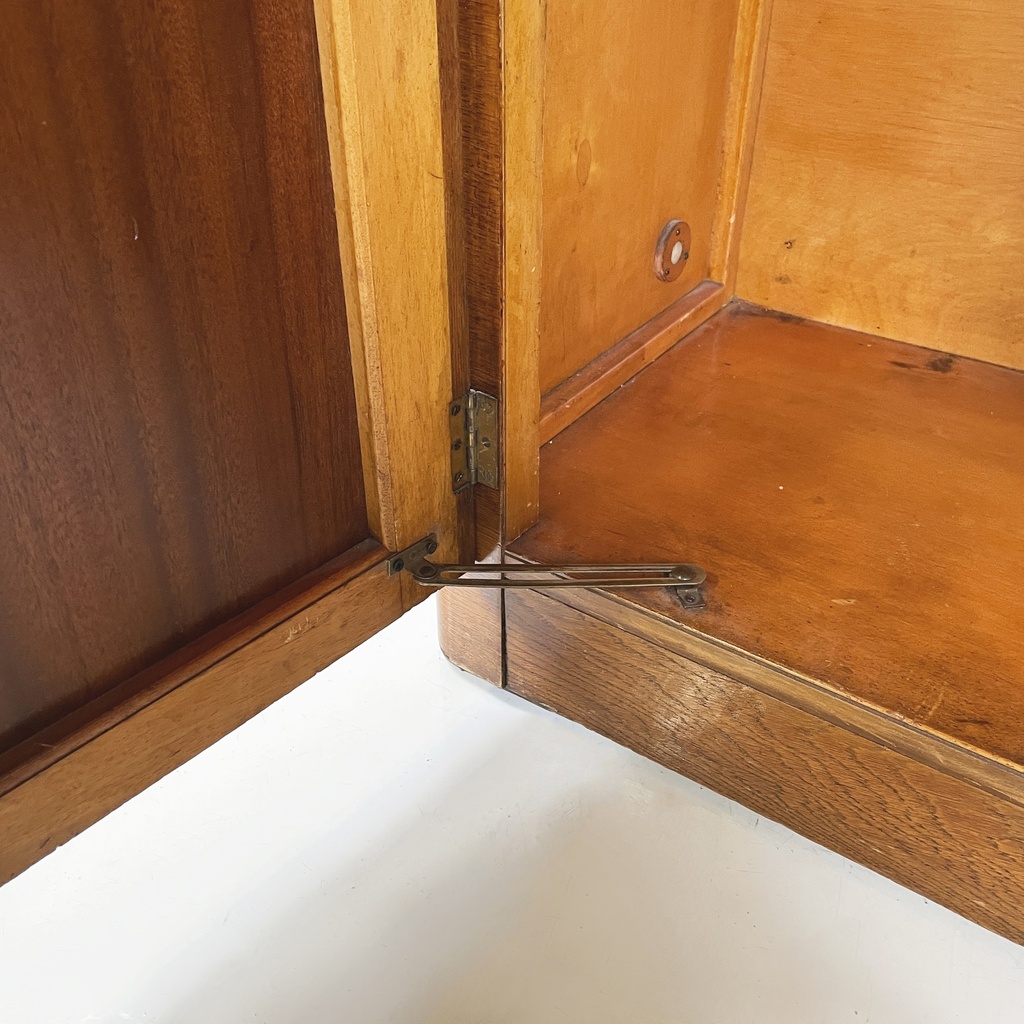 Armadio con specchio in legno, 1950 ca.