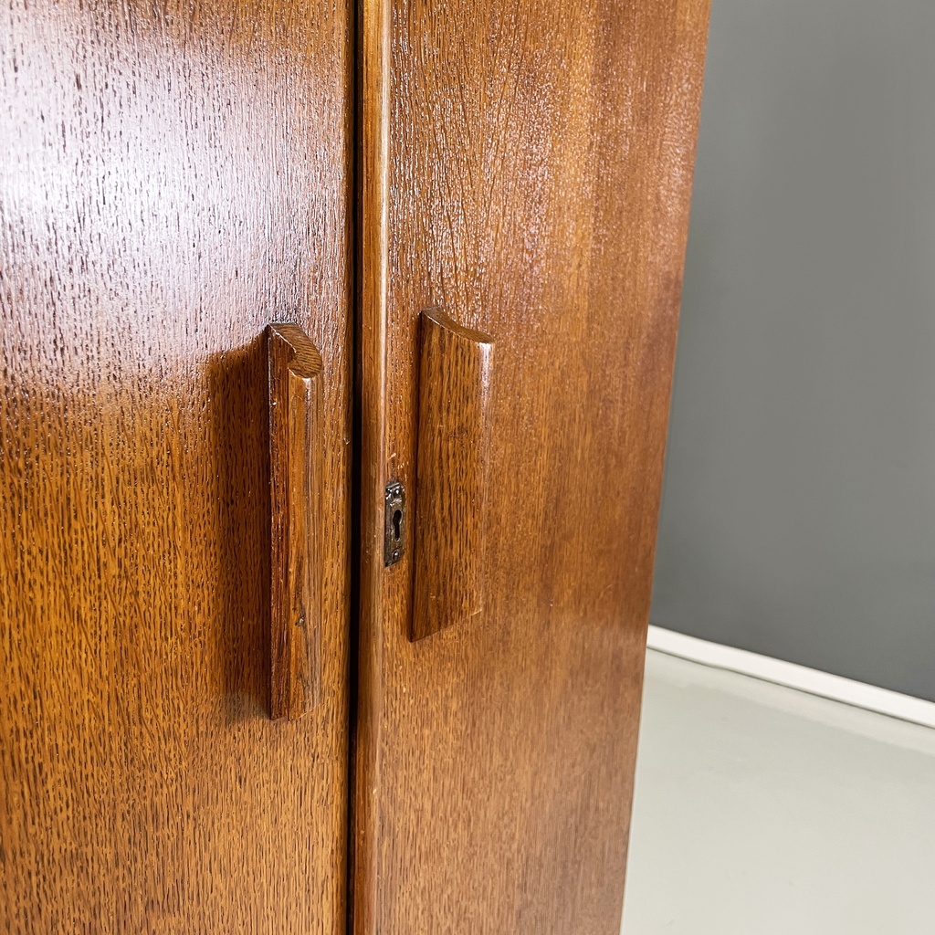 Armadio con specchio in legno, 1950 ca.