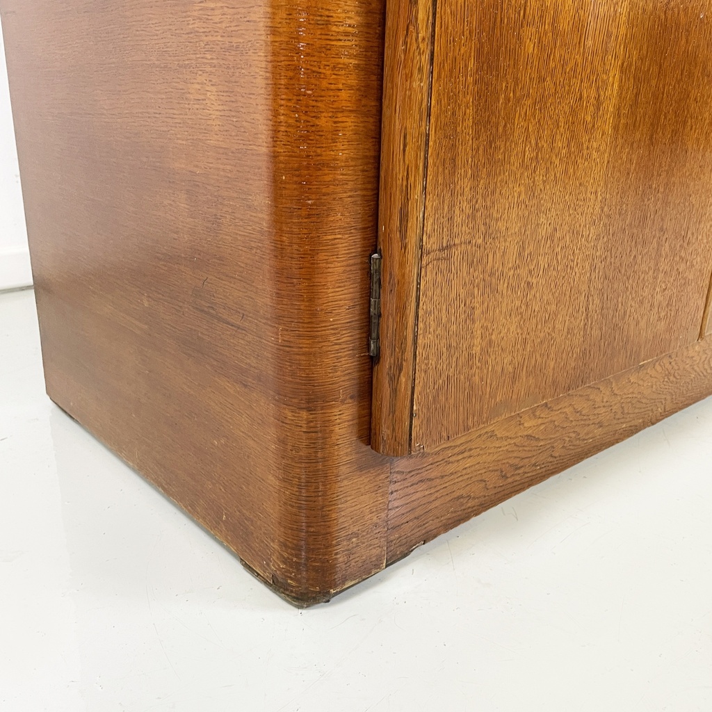 Armadio con specchio in legno, 1950 ca.