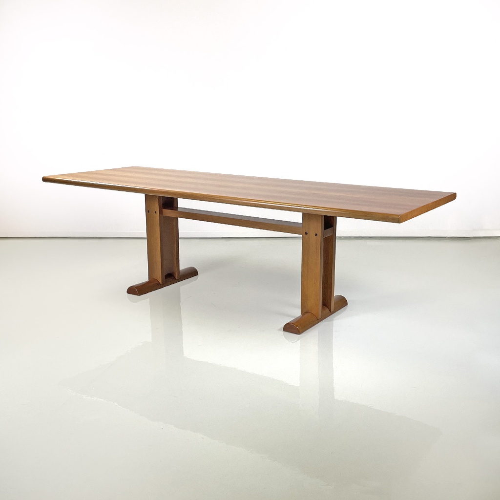 Tavolo da pranzo in legno, 1980 ca.