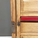 Archivio in legno e metallo rosso, 1940 ca.