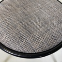 Sedie in metallo nero e tessuto grigio, 1980 ca.