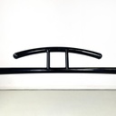 Sedie in metallo nero e tessuto grigio, 1980 ca.