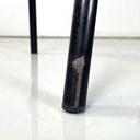 Sedie in metallo nero e tessuto grigio, 1980 ca.