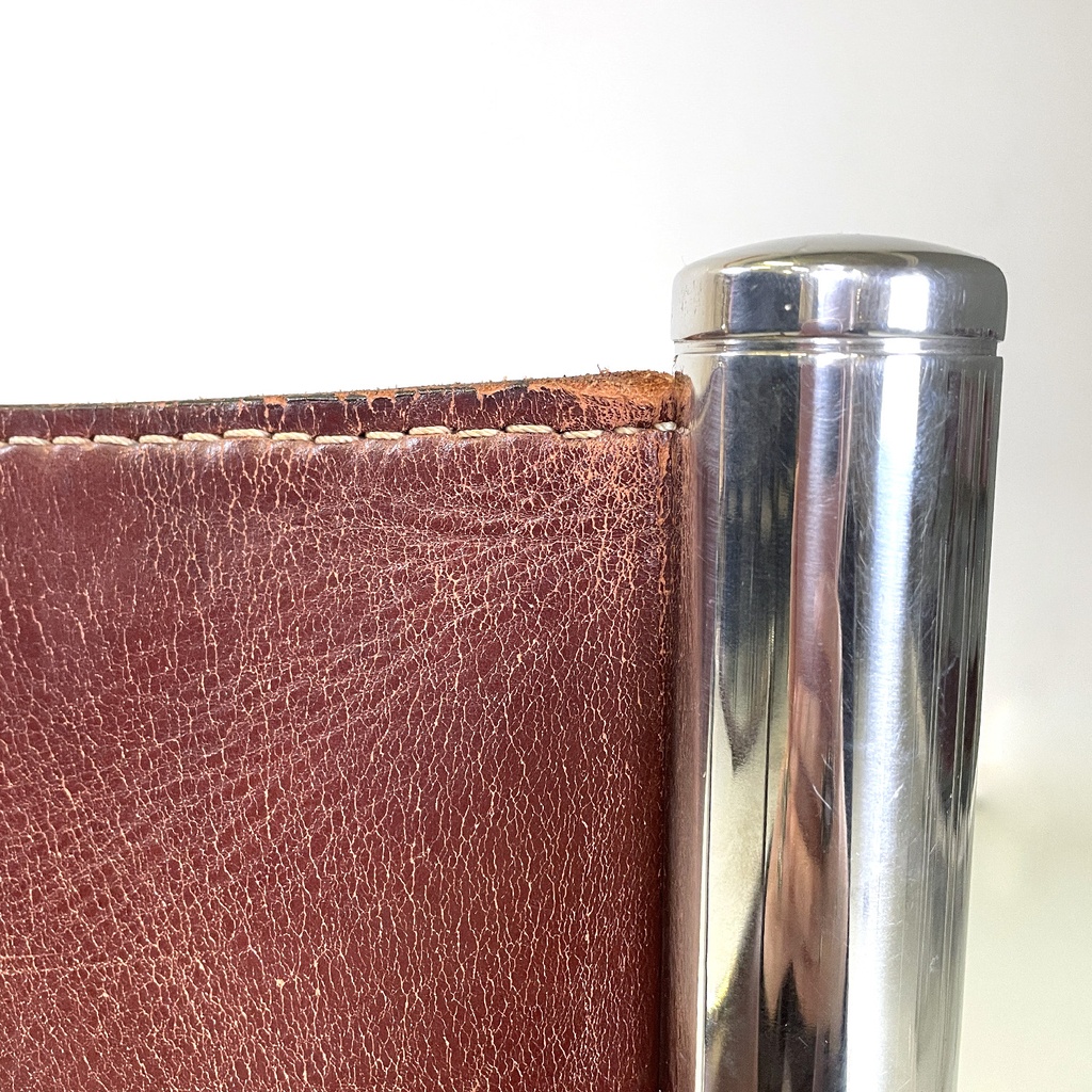 Sedie in pelle marrone di D.I.D., 1970 ca.