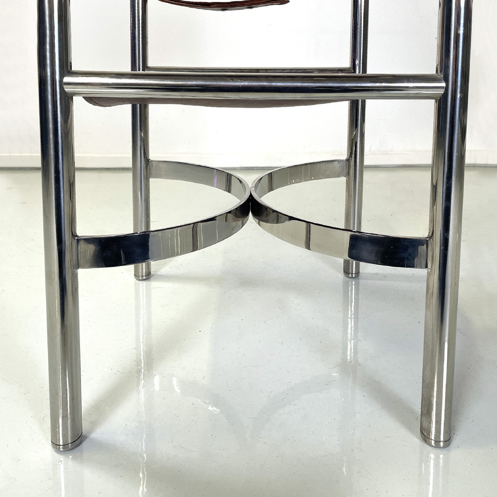 Sedie in pelle marrone di D.I.D., 1970 ca.